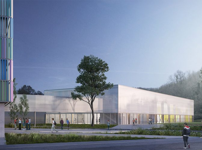 Construction du nouveau collège à Champier