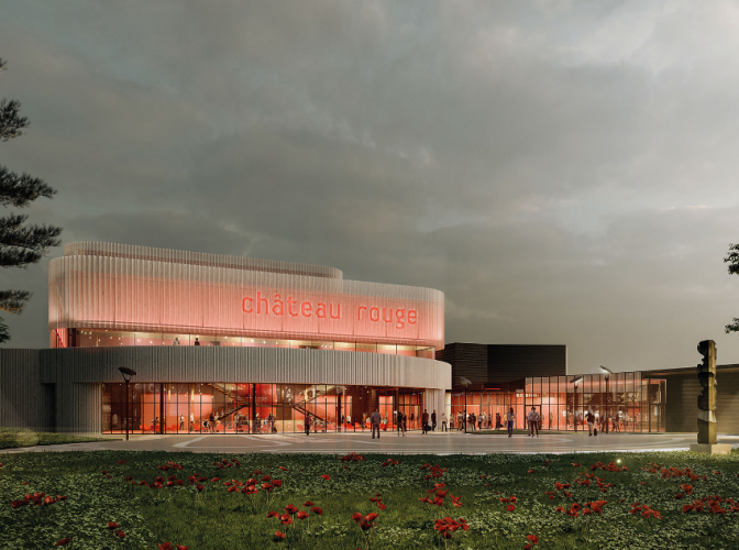 RESTAURATION, EXTENSION DE LA GRANDE SALLE DU CENTRE CULTUREL CHÂTEAU ROUGE à ANNEMASSE